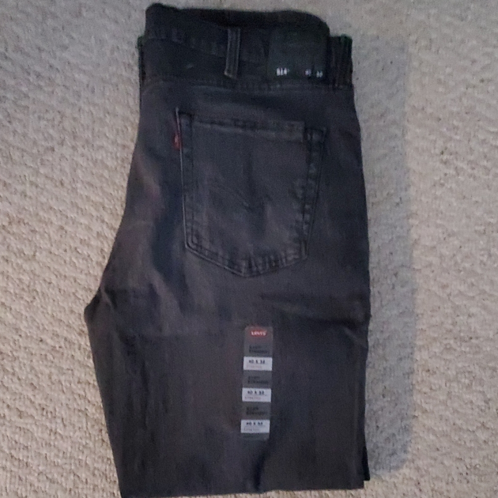 Men's Levi's 514 Straight Jean's 40/32 Grey Sto